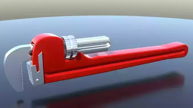 detailed Pipe Wrench