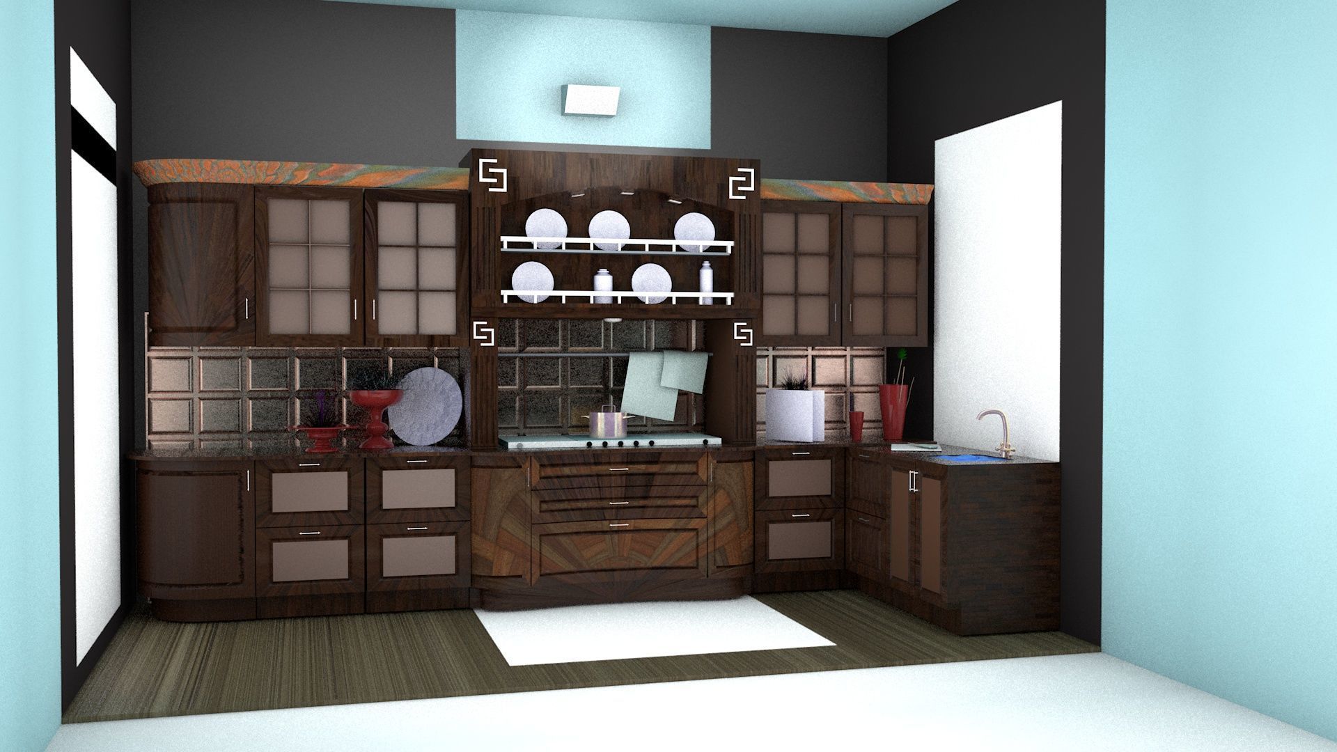 Modern Kitchen  3D model_1