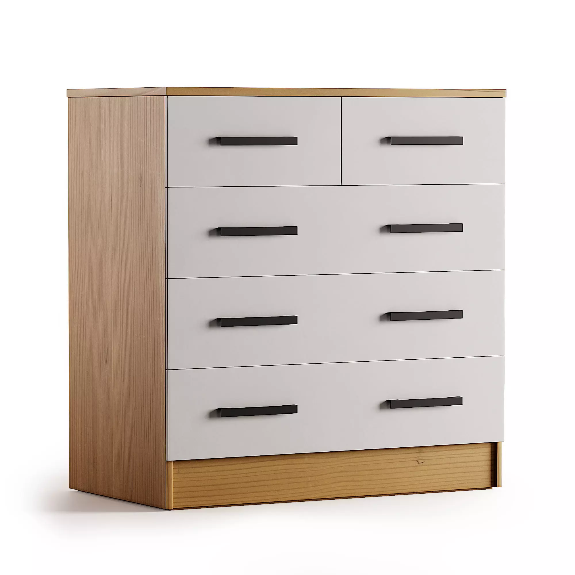Chest of drawers Low-poly 3D model_0