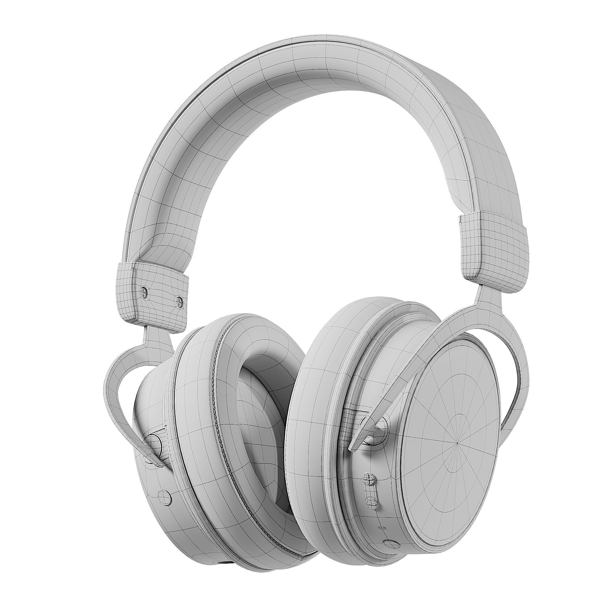 Hyperx Cloud Mix Gaming Headphones Low-poly 3D model_4