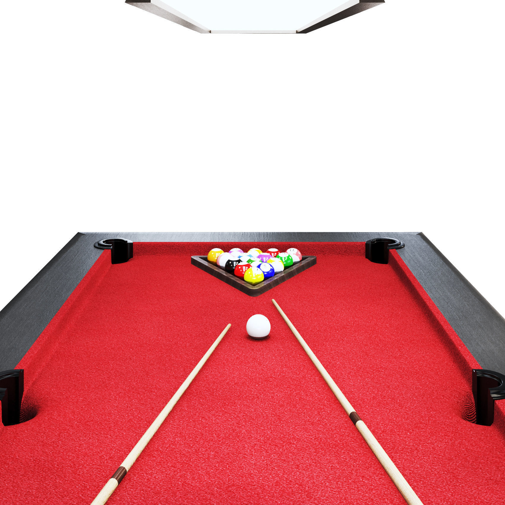 Billiards03 pool table set Low-poly 3D model_8