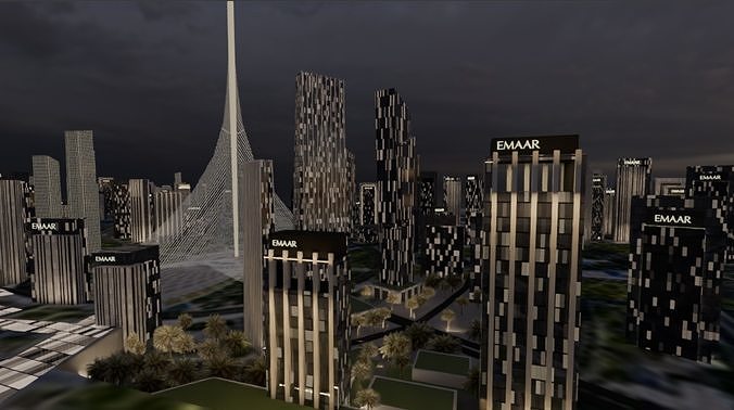 Concept design for Dubai Creek harbour Free 3D model