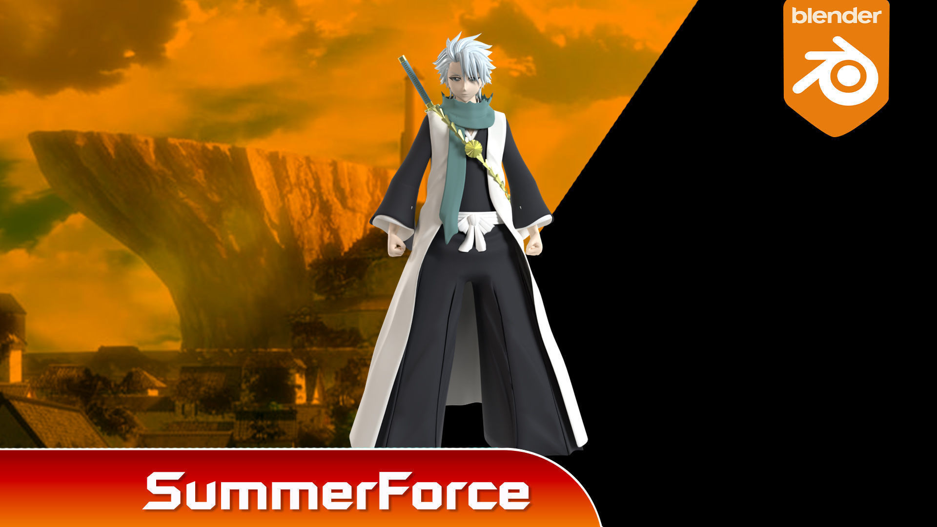 Toshiro Hitsugaya - Bleach 3D model_2