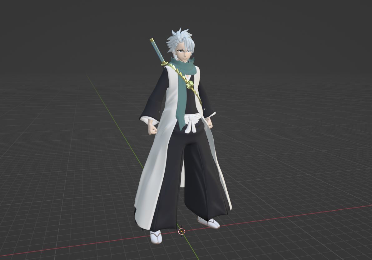 Toshiro Hitsugaya - Bleach 3D model_4