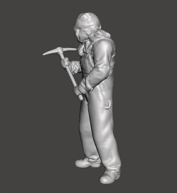 JASON SACK HEAD PICKAXE MINIATURE MODEL HORROR FANTASY GAMES RPG 3D print model_3