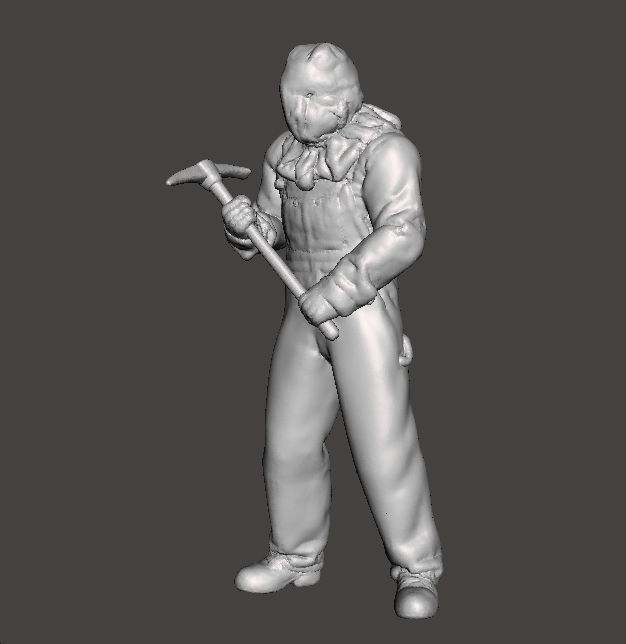 JASON SACK HEAD PICKAXE MINIATURE MODEL HORROR FANTASY GAMES RPG 3D print model_2