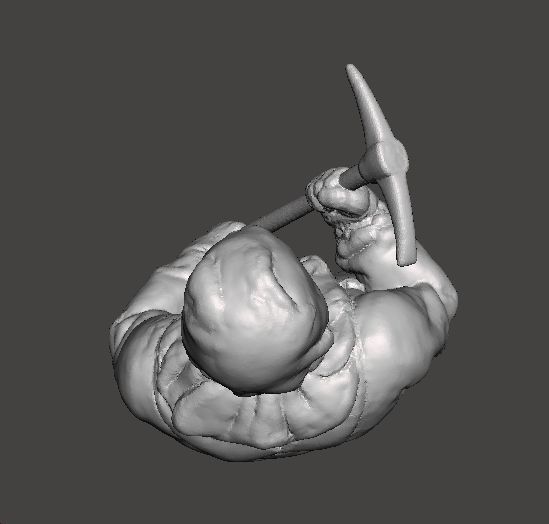 JASON SACK HEAD PICKAXE MINIATURE MODEL HORROR FANTASY GAMES RPG 3D print model_6