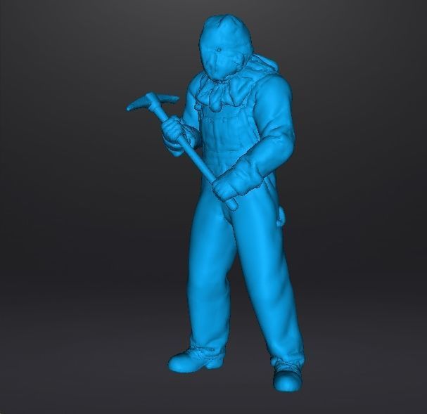 JASON SACK HEAD PICKAXE MINIATURE MODEL HORROR FANTASY GAMES RPG 3D print model_10