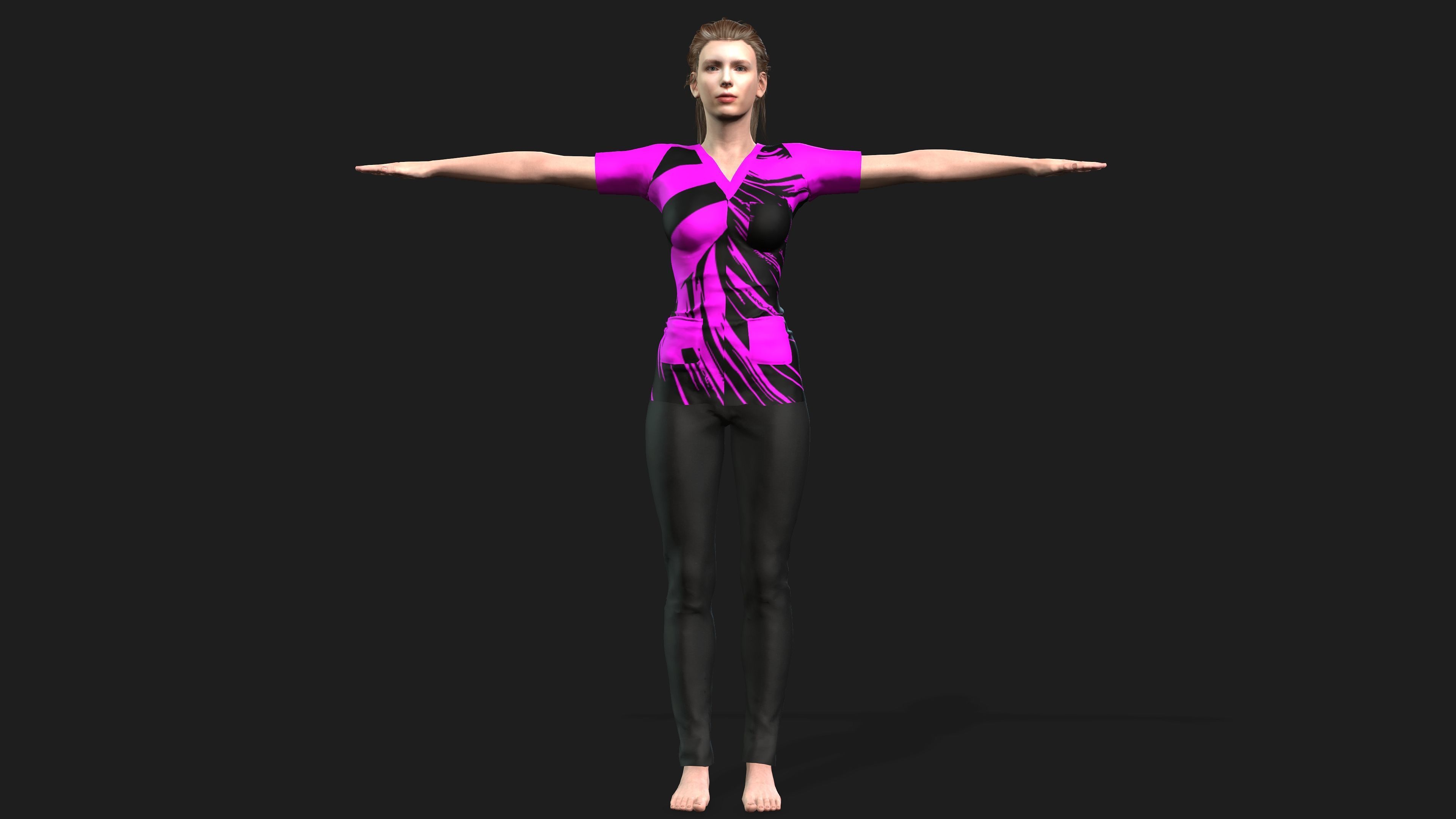 hyper realistic  female 3D model_9