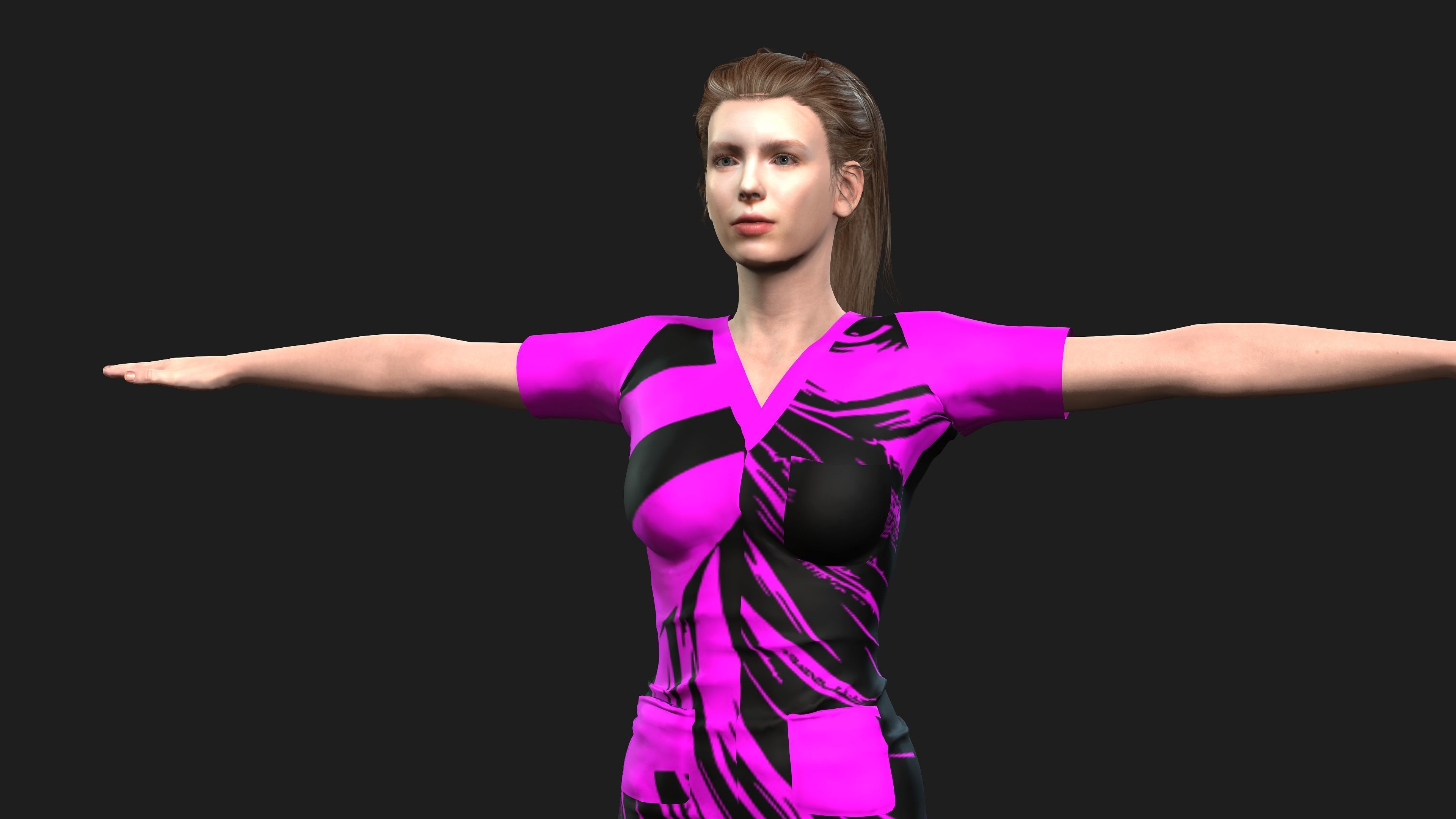 hyper realistic  female 3D model_11
