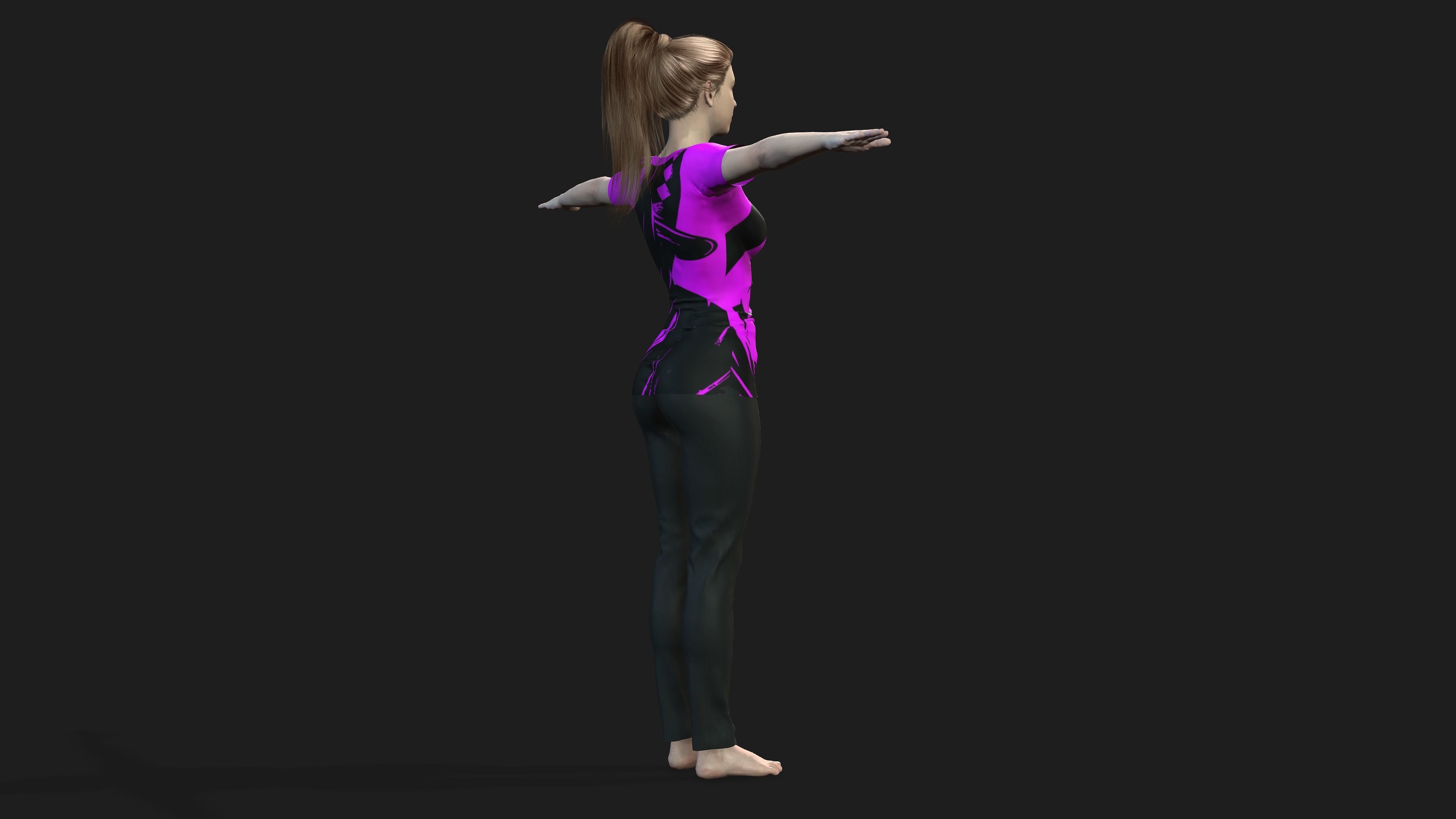 hyper realistic  female 3D model_4