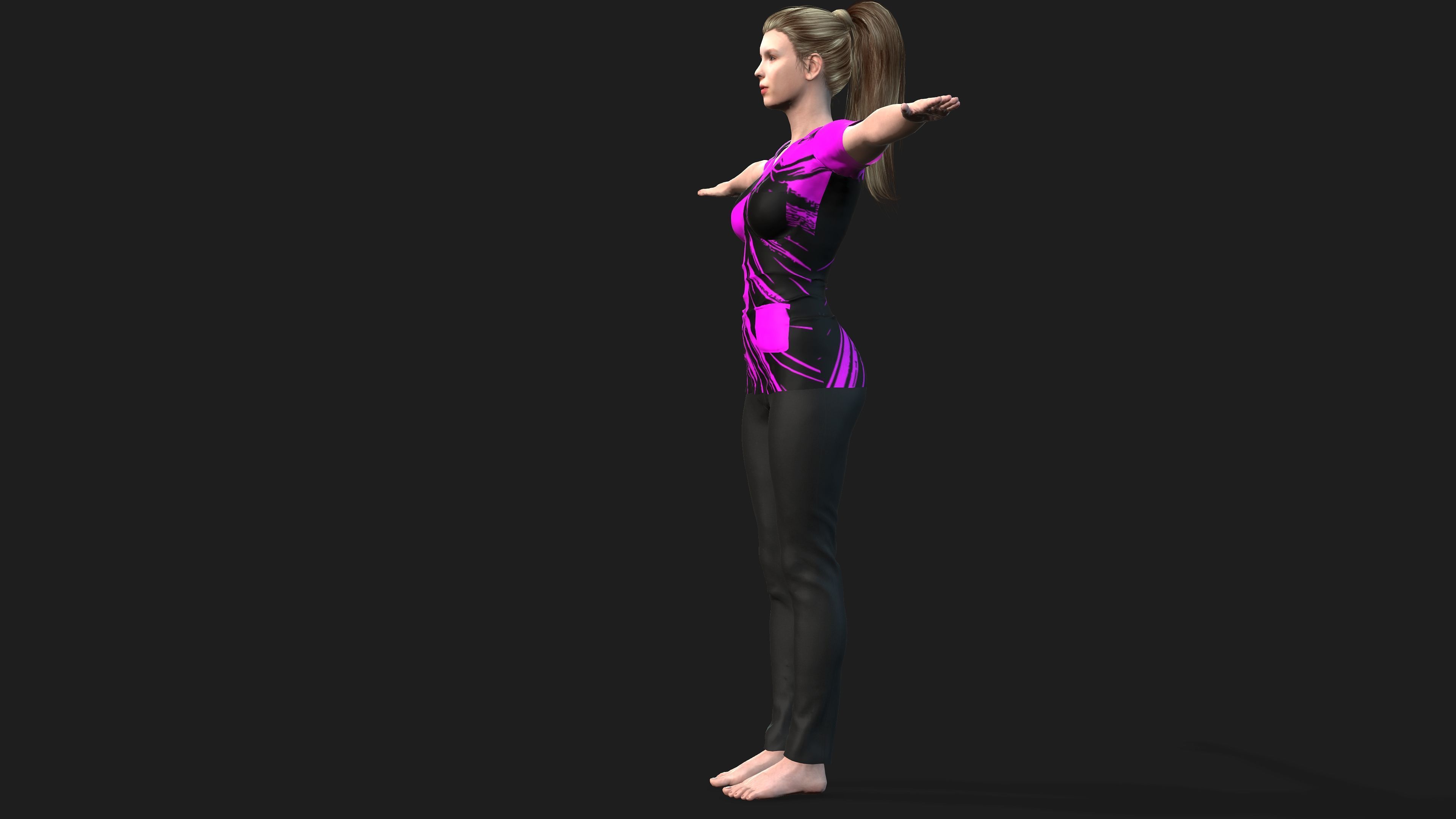 hyper realistic  female 3D model_13