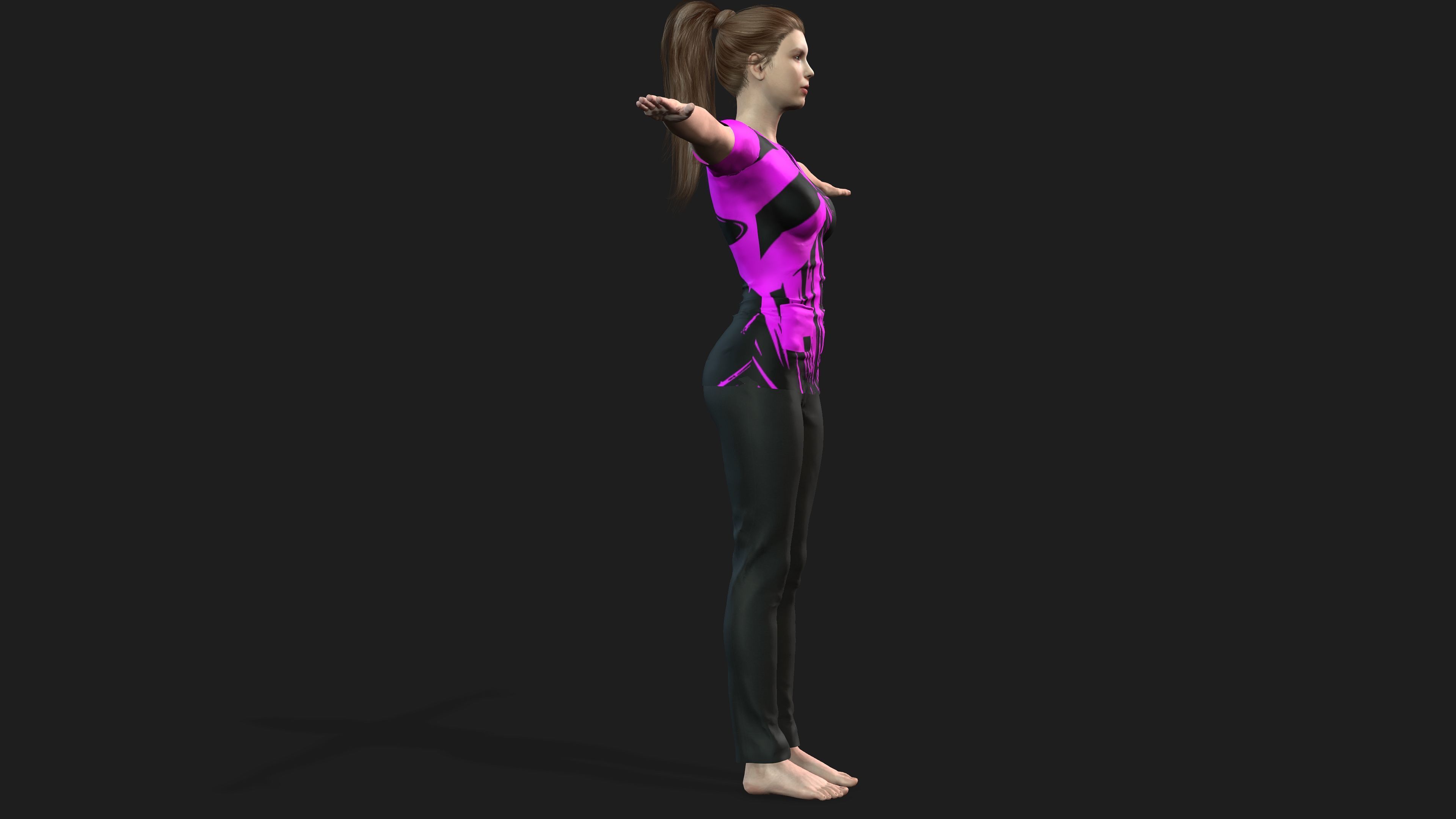 hyper realistic  female 3D model_14
