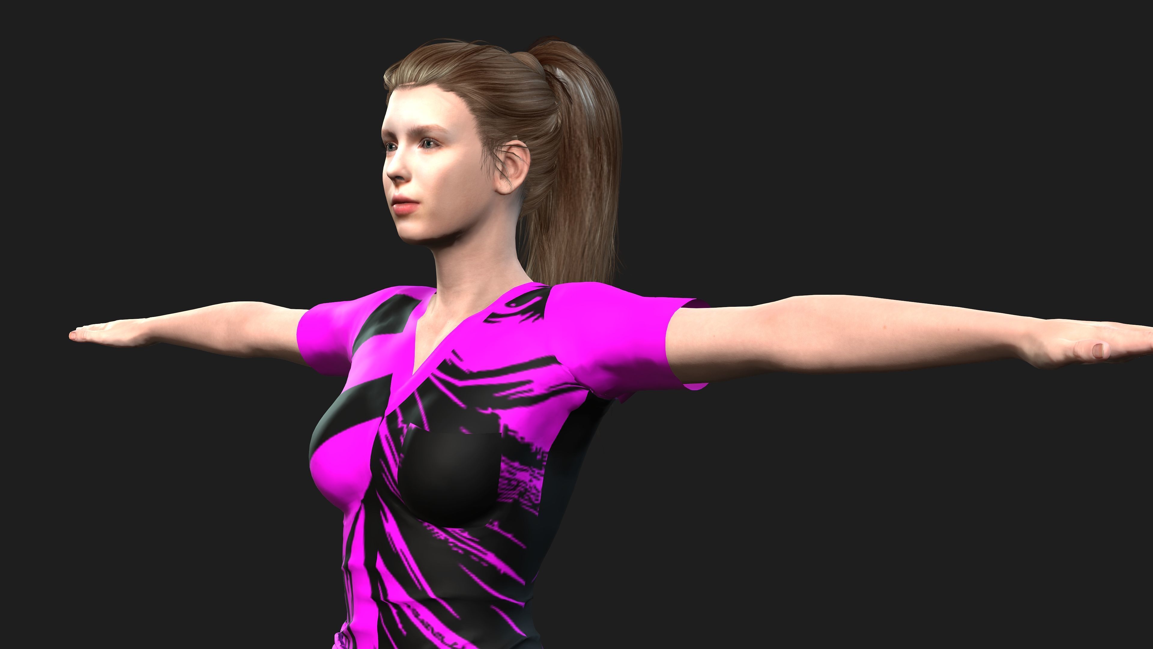 hyper realistic  female 3D model_10
