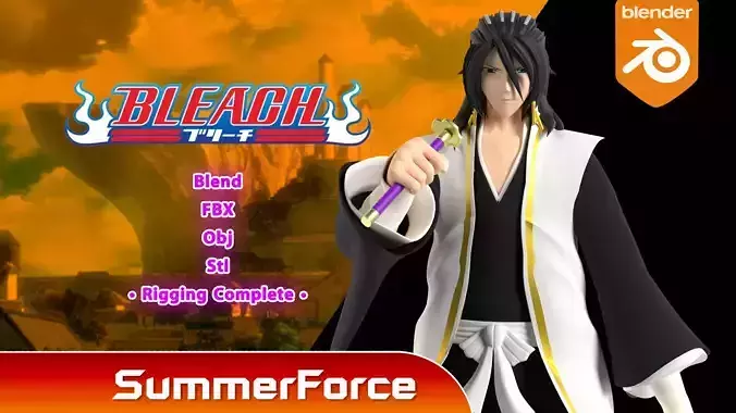Byakuya Kuchiki - Bleach 3D model