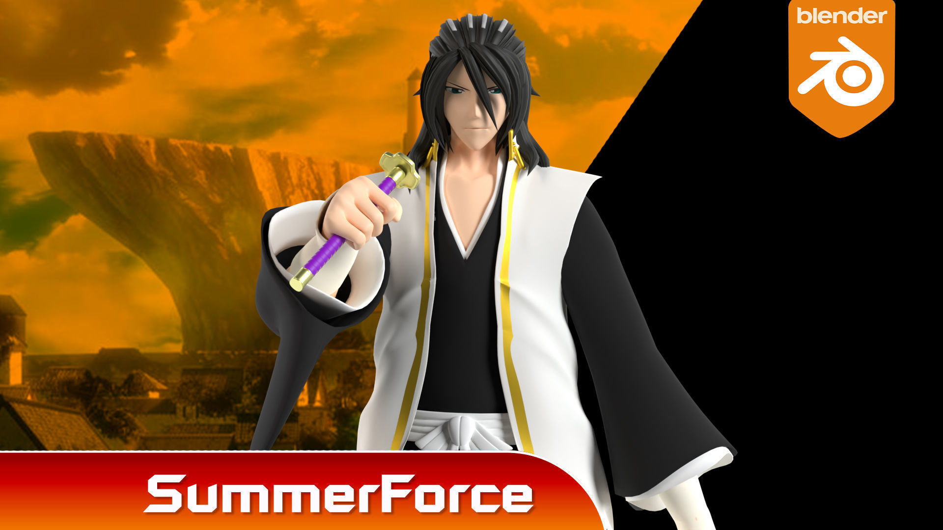 Byakuya Kuchiki - Bleach 3D model_1