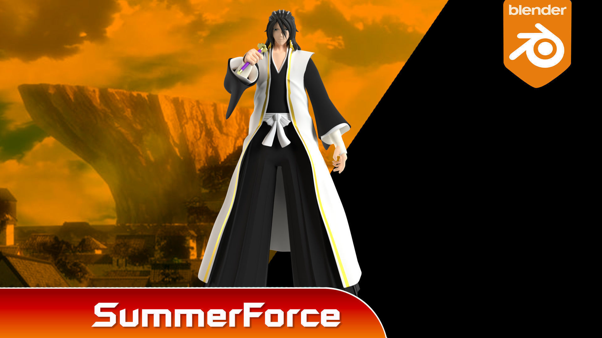 Byakuya Kuchiki - Bleach 3D model_2
