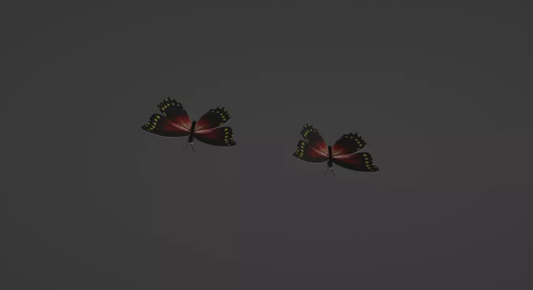 kelebek Free low-poly 3D model_0