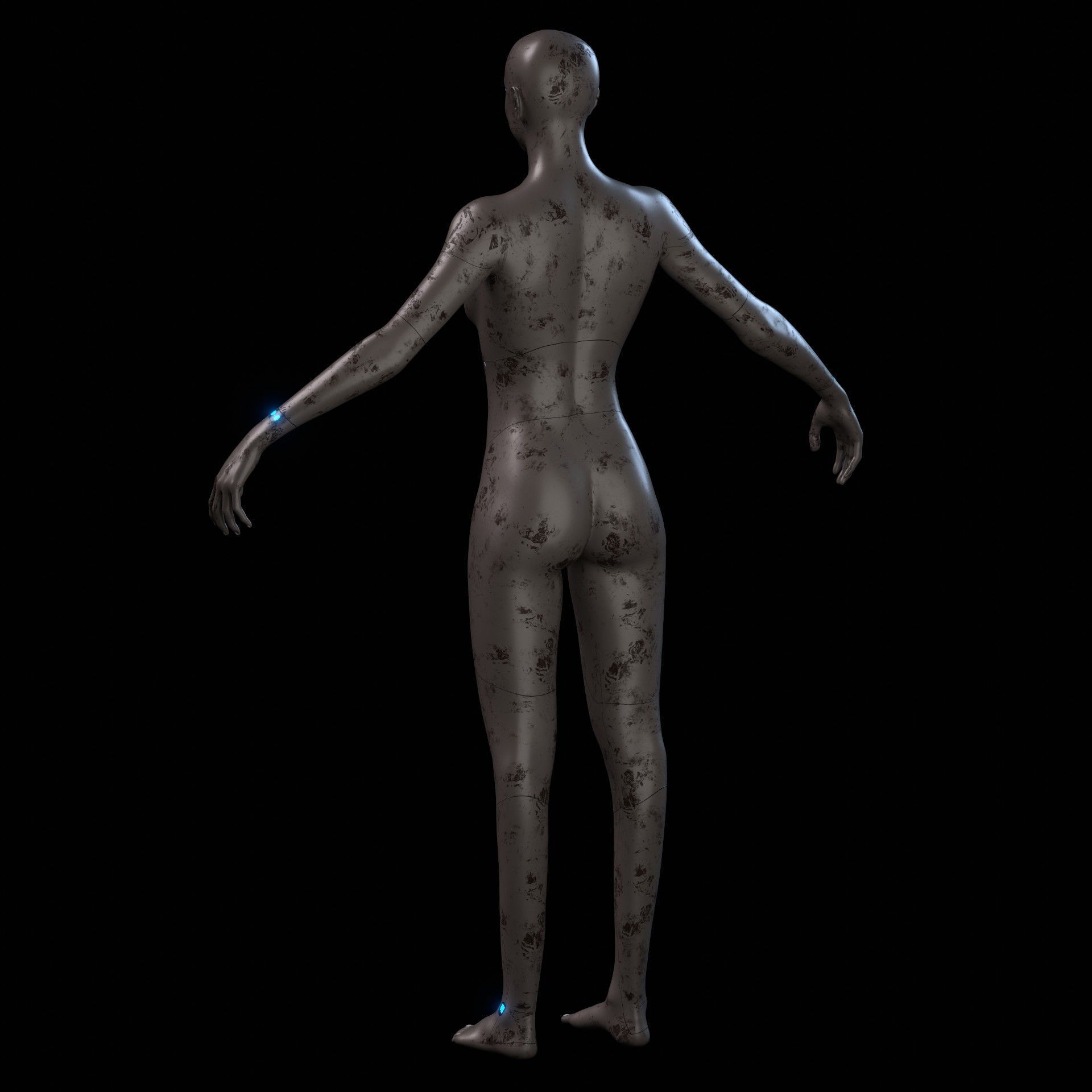 Advanced Female Humanoid Sci-fi Game Ready Character 3D Model Low-poly 3D model_22
