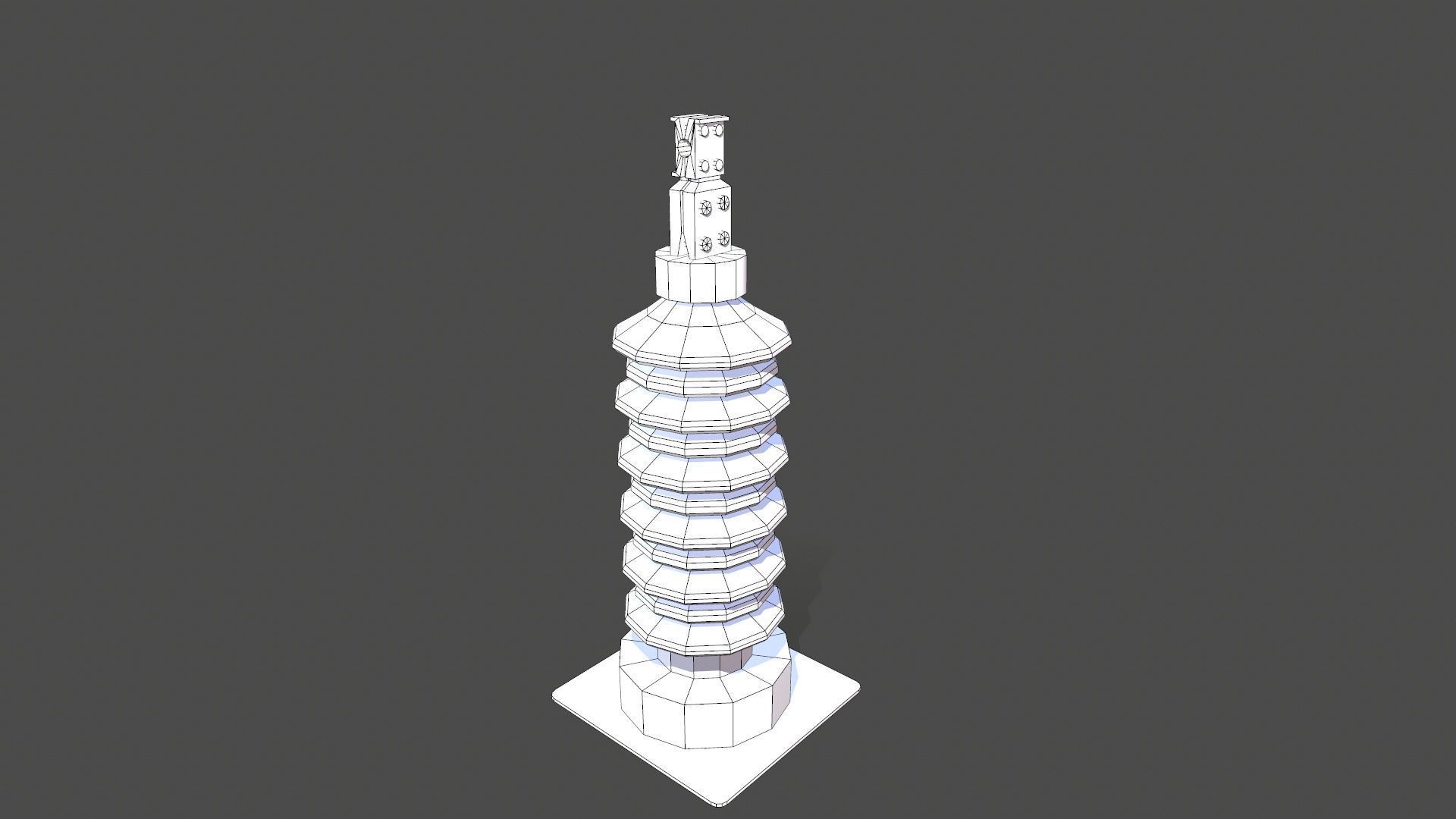 Sm Bushing Low-poly 3D model_7