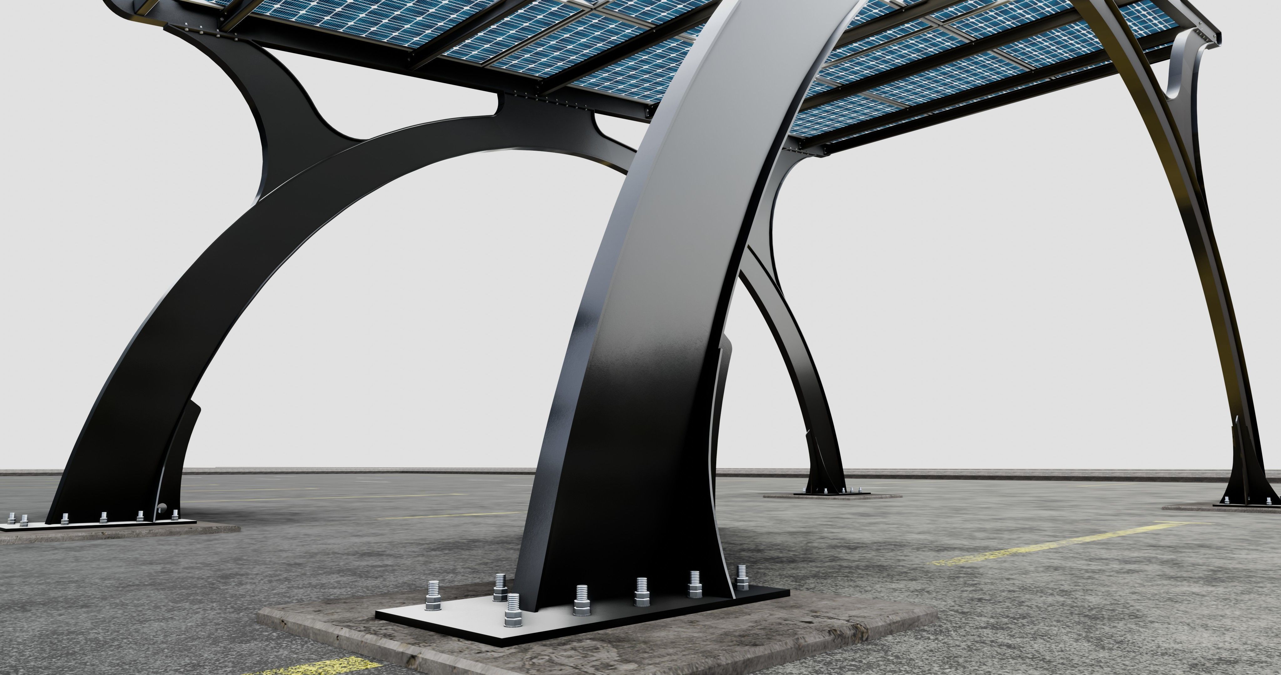 ARCHED TYPE MODERN CARPORT TYPE-4 3D model_13