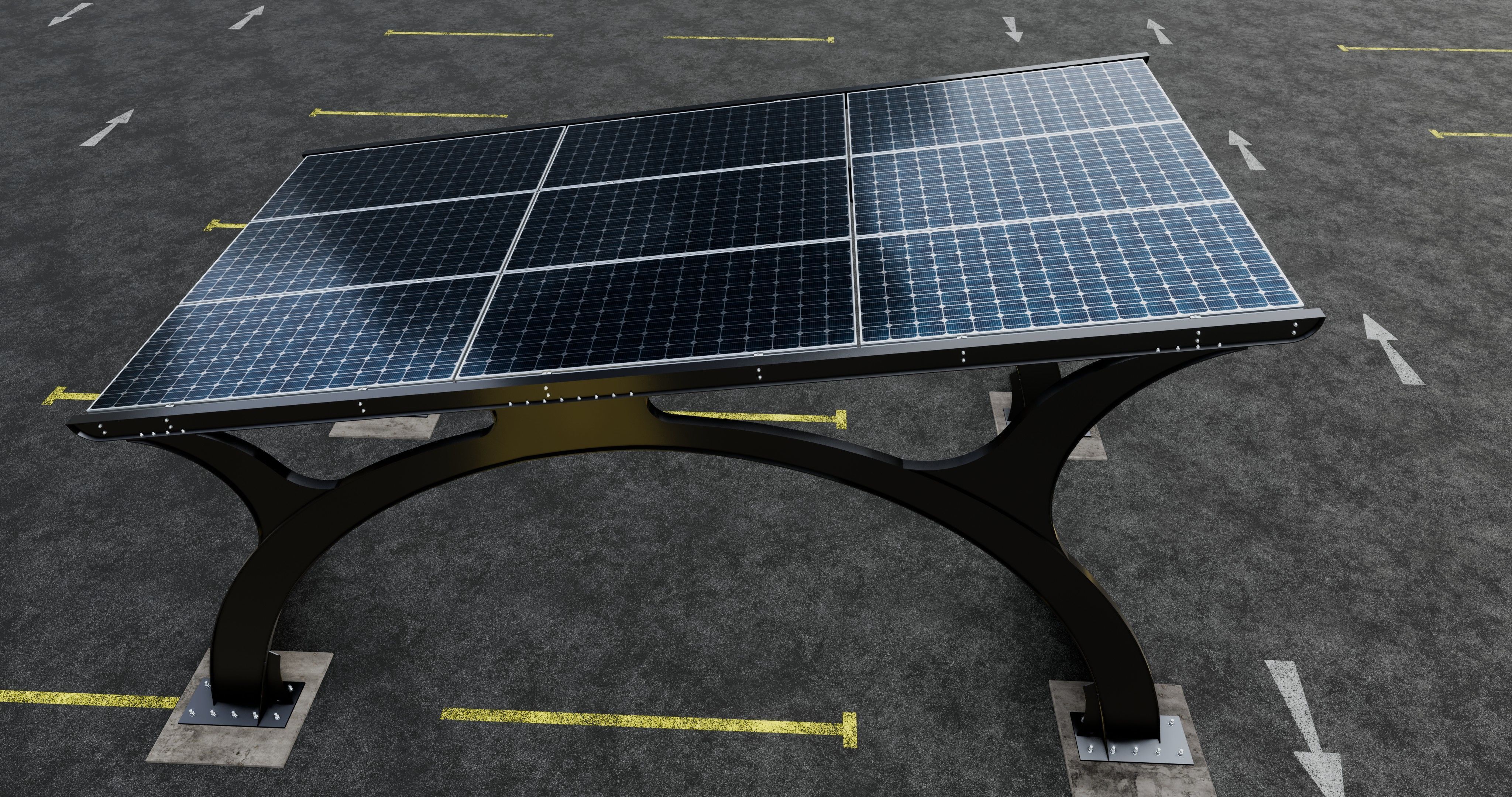 ARCHED TYPE MODERN CARPORT TYPE-4 3D model_14