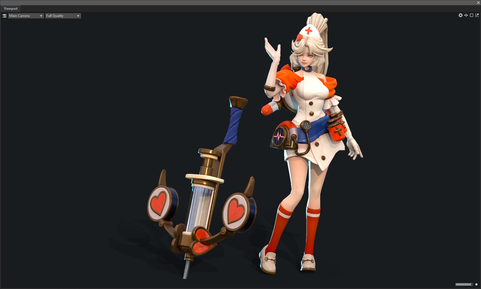 Nurse sister 3D model_14