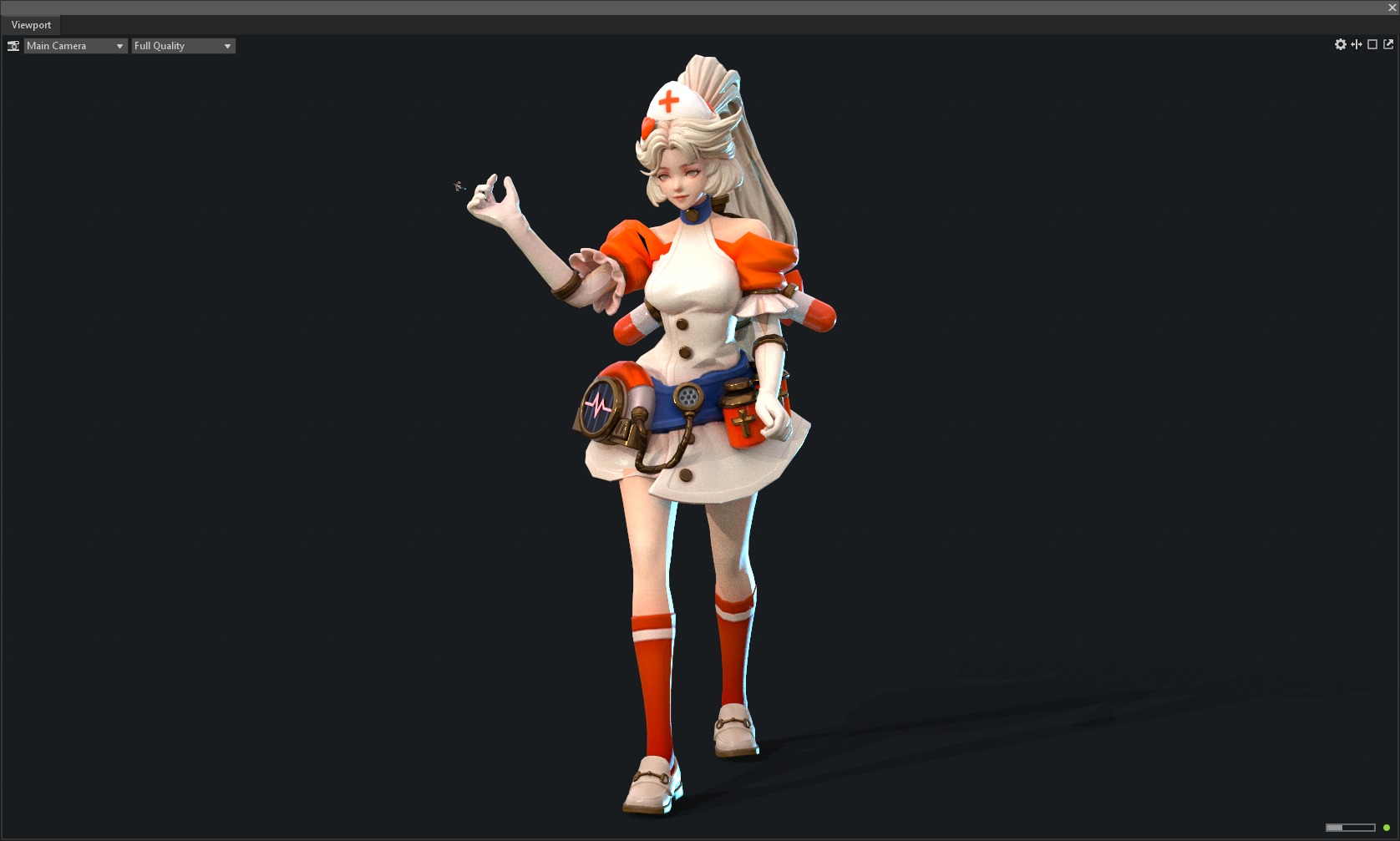 Nurse sister 3D model_7