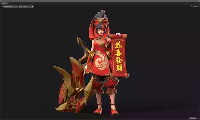 Lunar new year girl