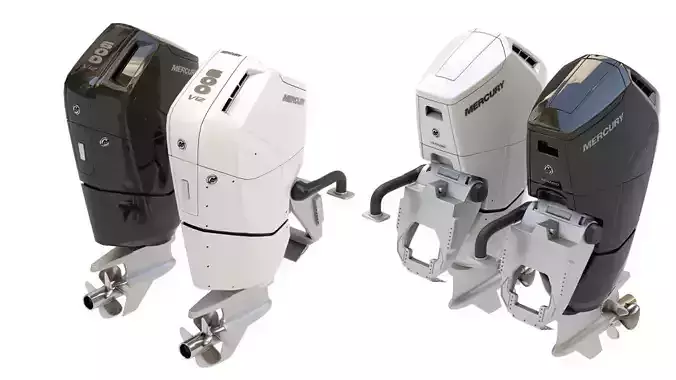 Outboard Motor V12 600HP 3D model
