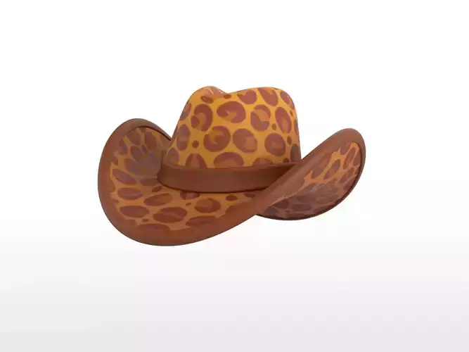 Hat044 Leopard Cowboy Hat