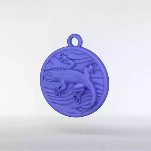Lizard Pendant 3D print model