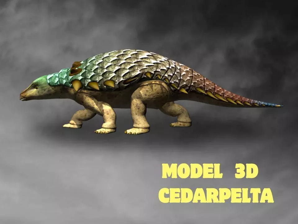 Cedarpelta Low-poly 3D model_0
