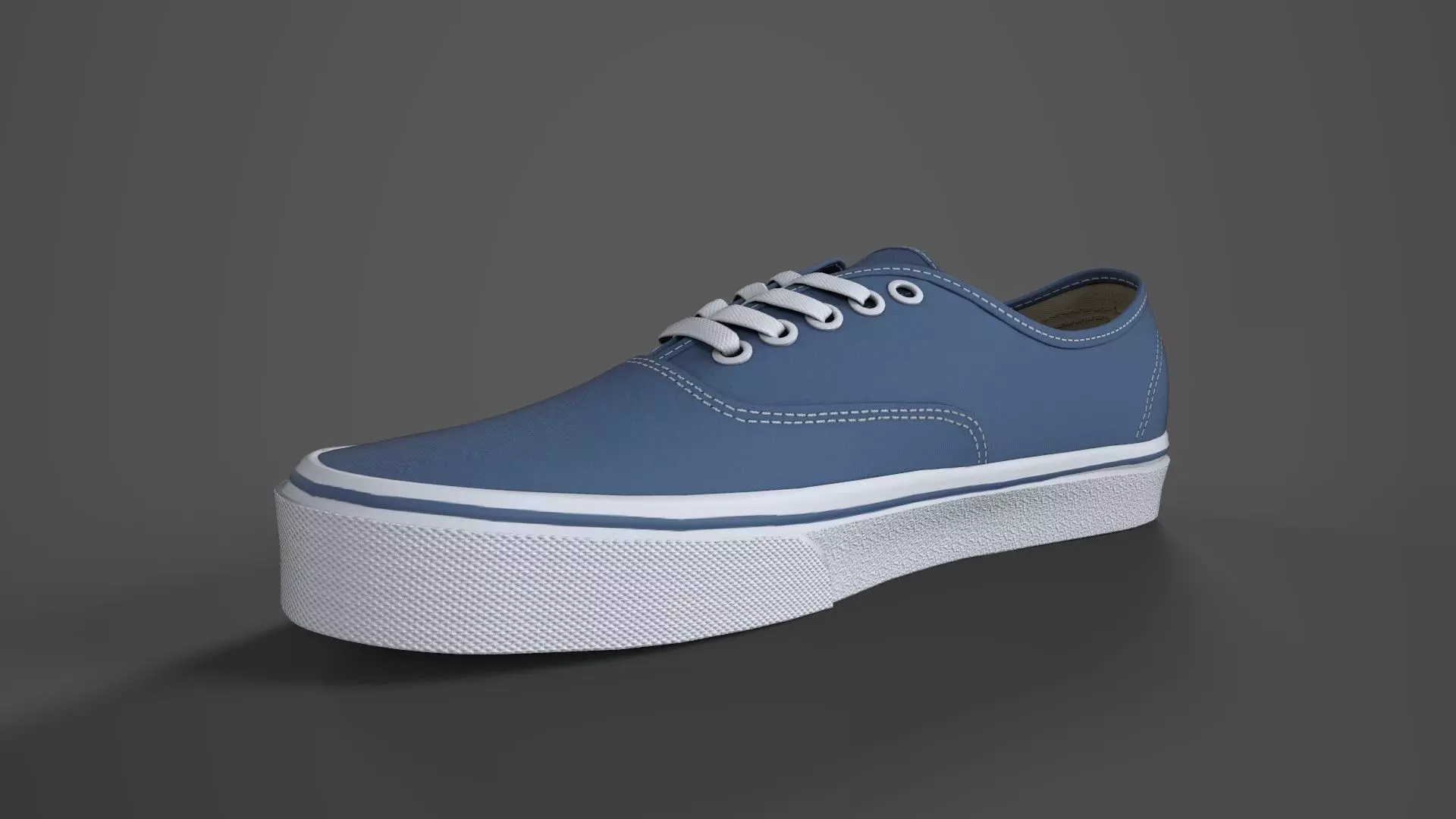 VANS182 Authentic Navy Low-poly 3D model_0