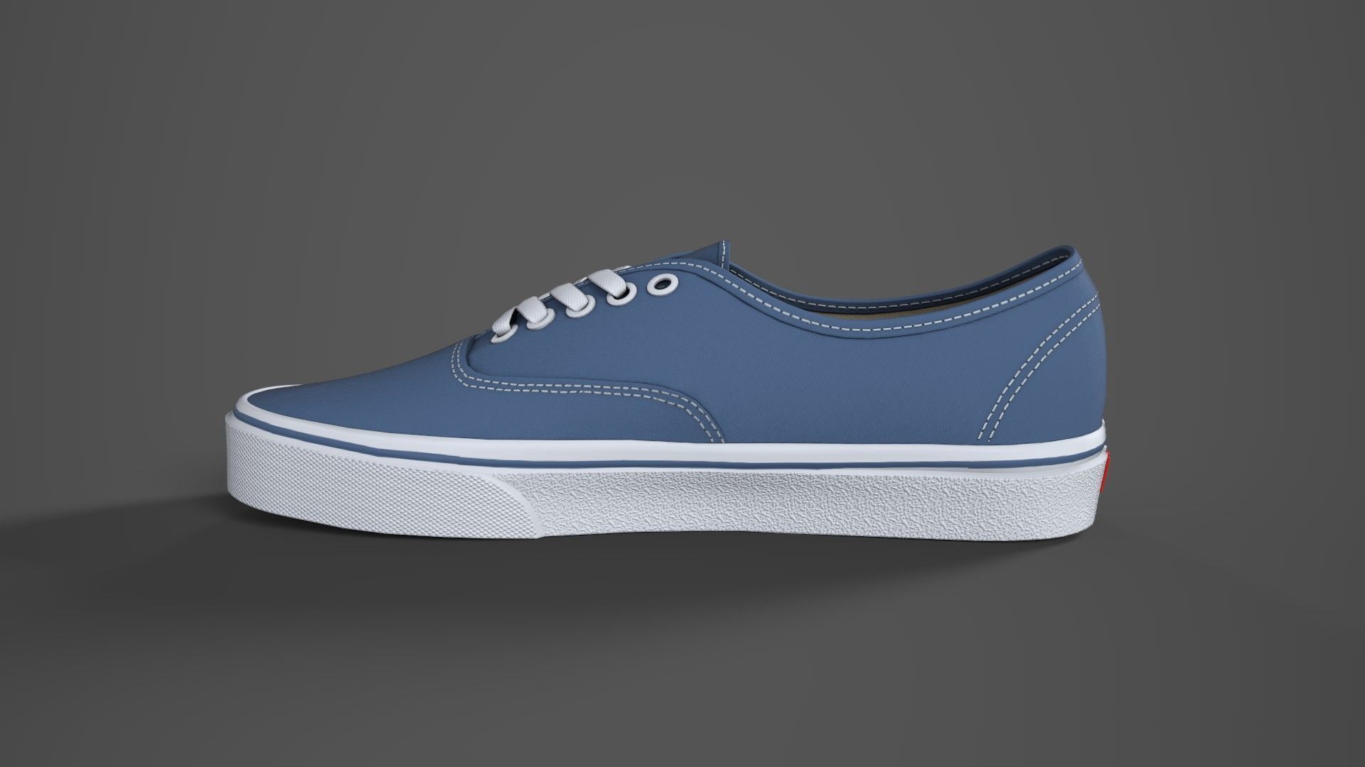 VANS182 Authentic Navy Low-poly 3D model_2
