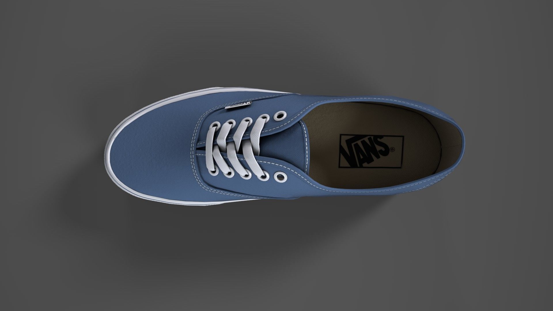VANS182 Authentic Navy Low-poly 3D model_3