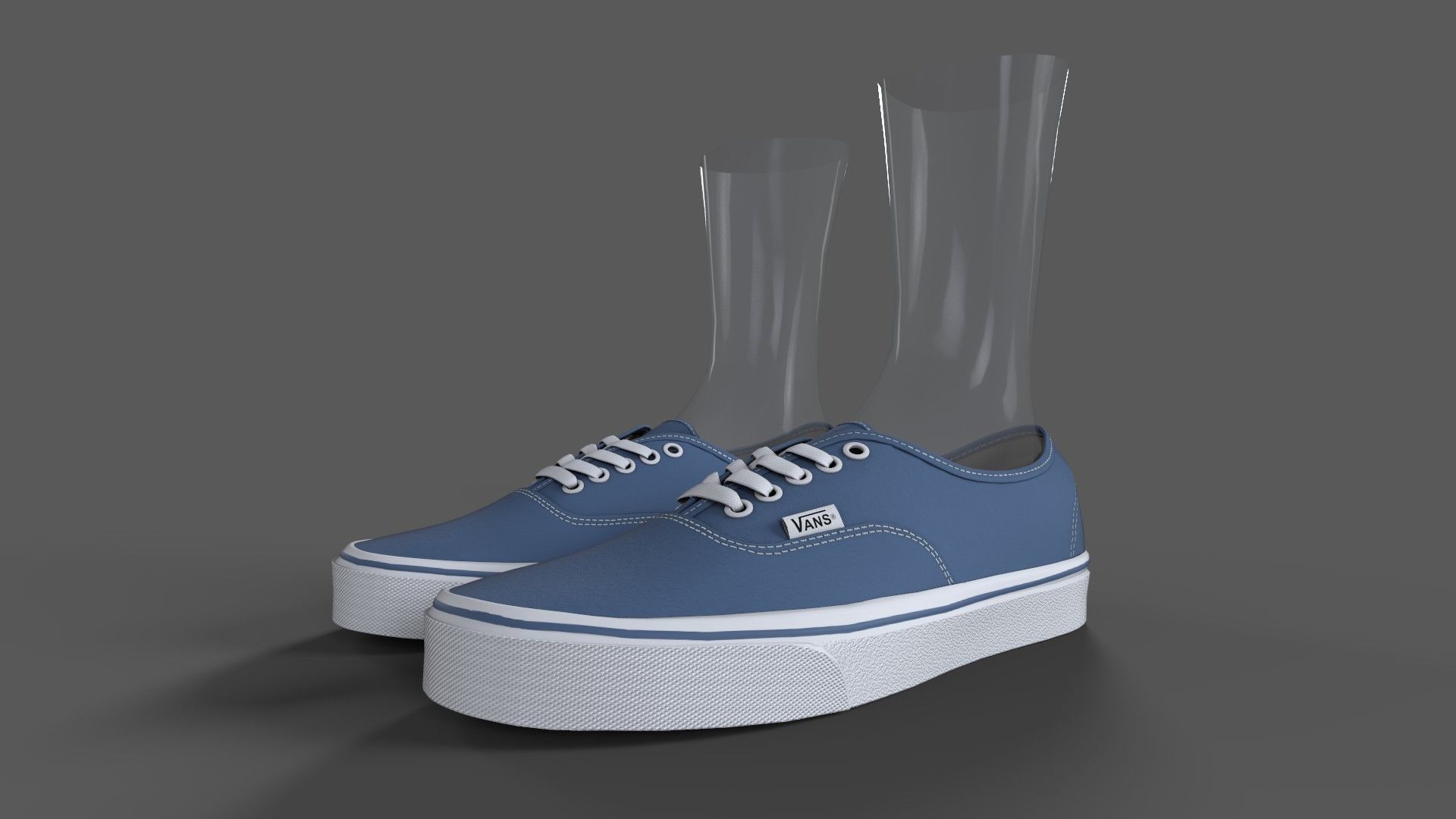 VANS182 Authentic Navy Low-poly 3D model_5