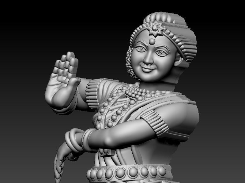 Dancing Lady Character Model - ZBrush Creation 3D print model_2