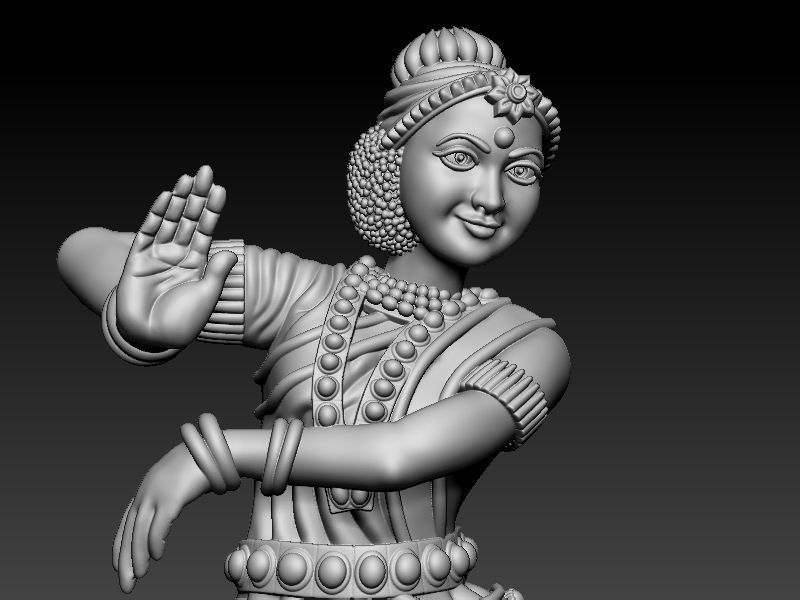 Dancing Lady Character Model - ZBrush Creation 3D print model_1
