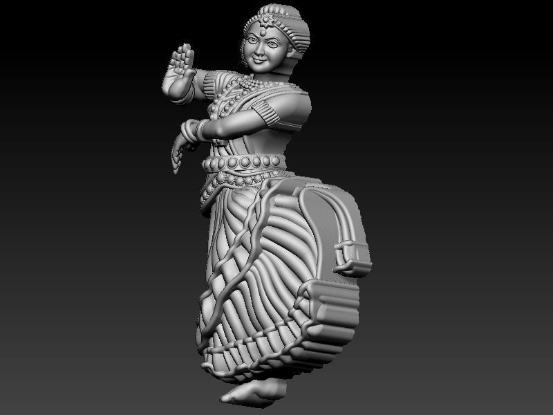 Dancing Lady Character Model - ZBrush Creation 3D print model_3