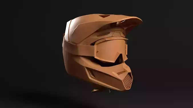 Fox V3 Helmet with goggles  3D print model