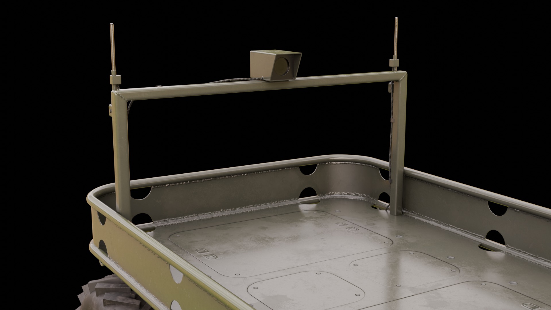 Ukrainian battle wheeled robot CRAB Low-poly 3D model_7