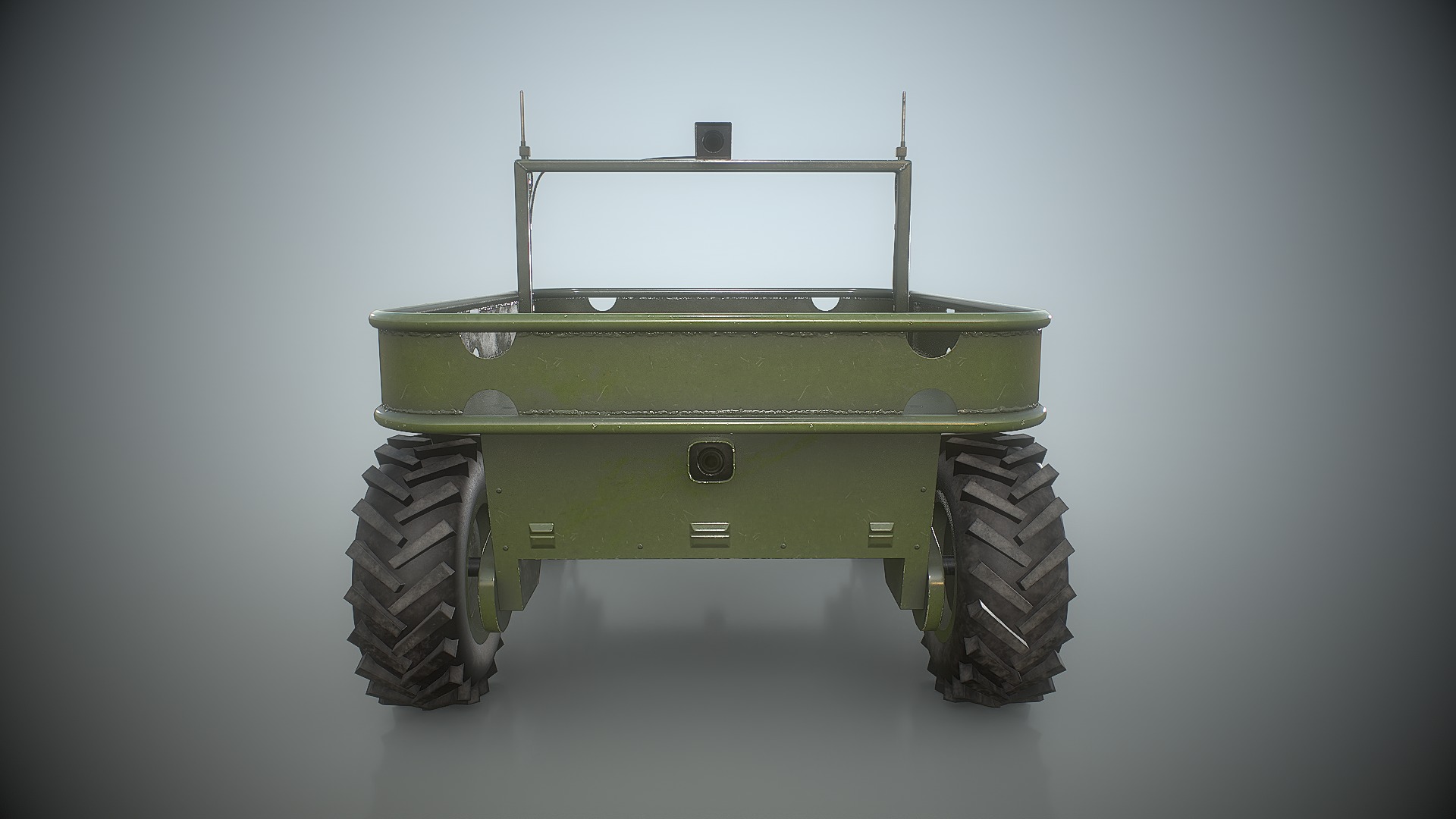 Ukrainian battle wheeled robot CRAB Low-poly 3D model_12