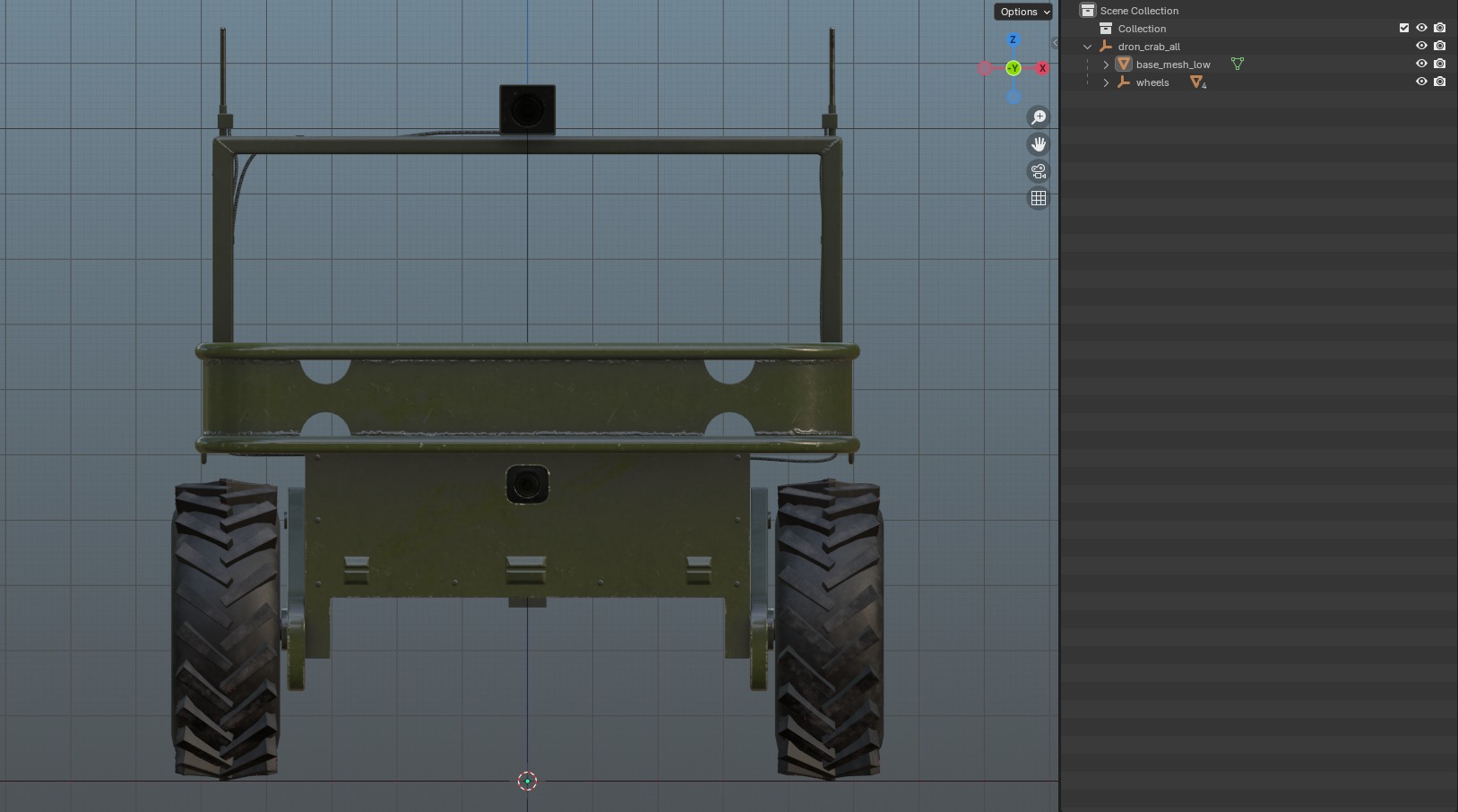 Ukrainian battle wheeled robot CRAB Low-poly 3D model_22