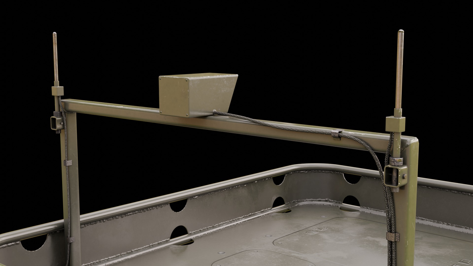 Ukrainian battle wheeled robot CRAB Low-poly 3D model_8