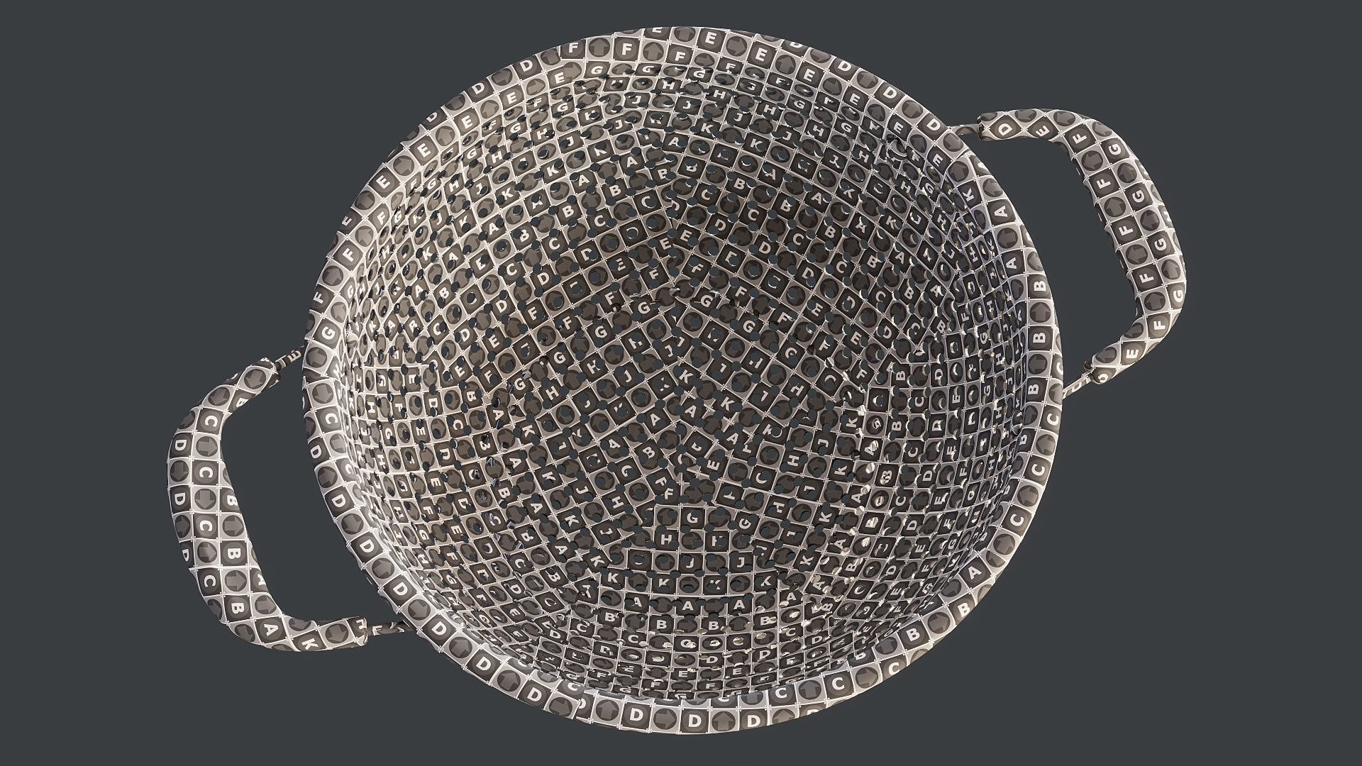 Stainless Steel Colander 02 PBR 3D model_18