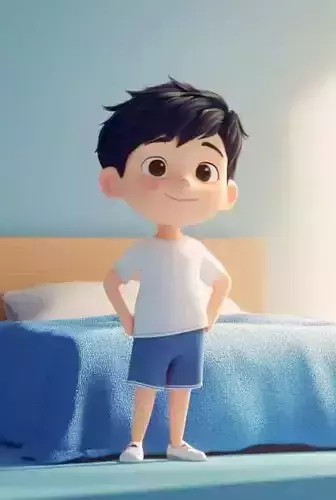 Cartoon Style Children boy