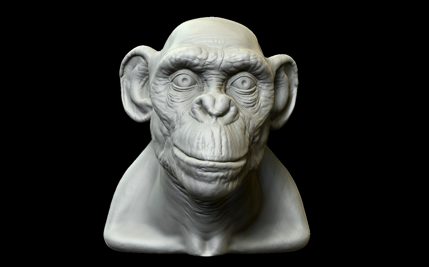 Ape Bust Free 3D print model_3