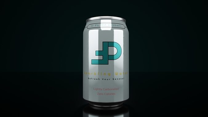 Regular 330ml Beverage Can Open and Closed Tabs with Droplets Low-poly 3D model 6