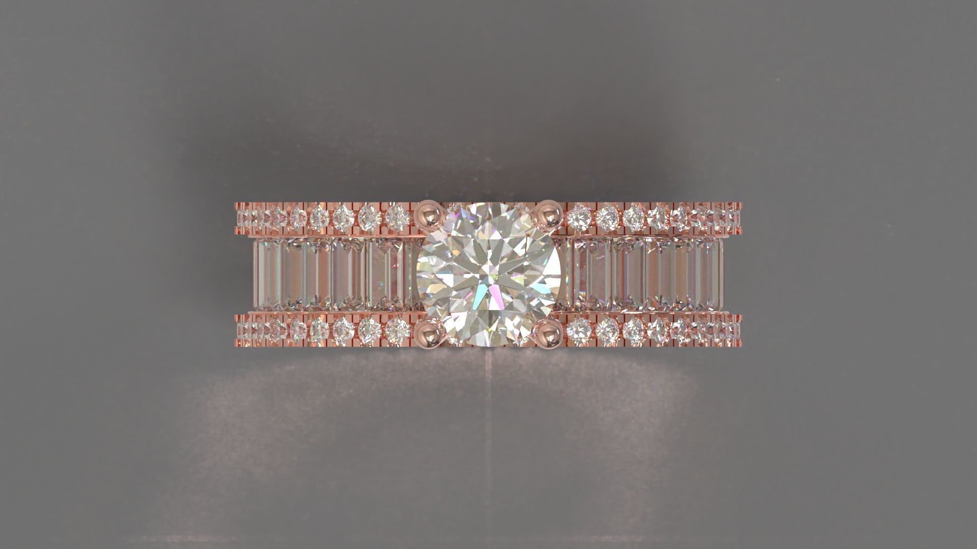 Couple Ring Diamond Luxyry cad file 003 3D print model_10